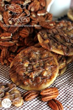 Pecan Pie Cookies! These have a deliciously sweet, caramel-y, nutty filling with a flaky pastry! Easy to make, easier to eat!